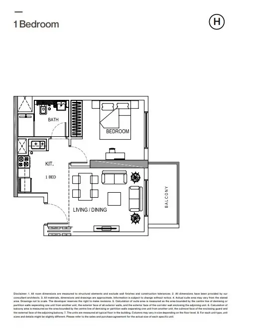 Floor plan for Type H