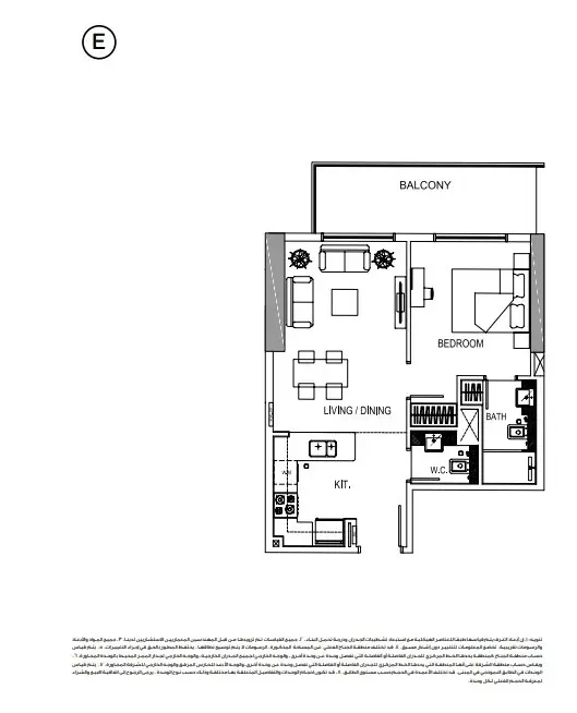 Floor plan for Type E