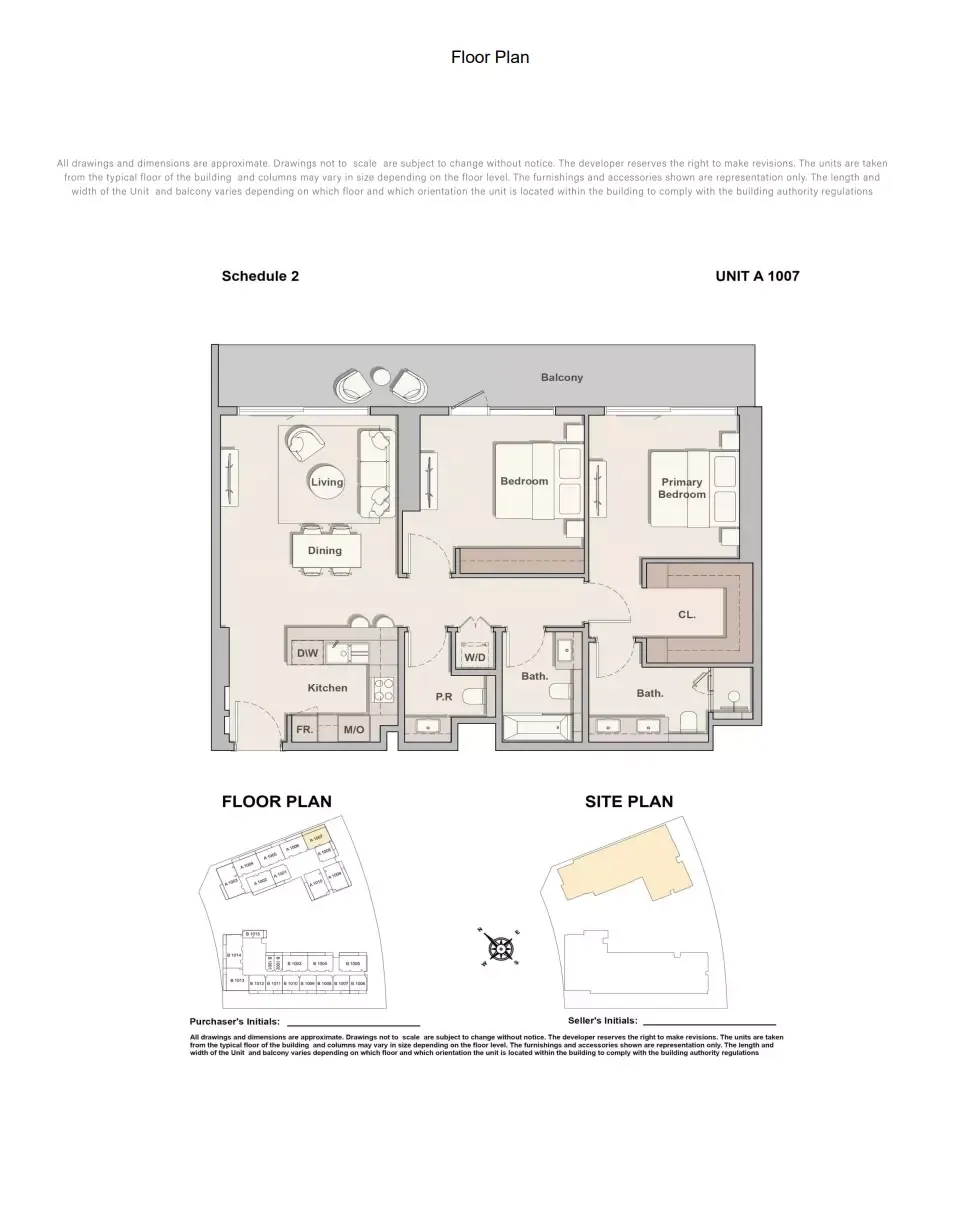 Floor plan for Type A-1007