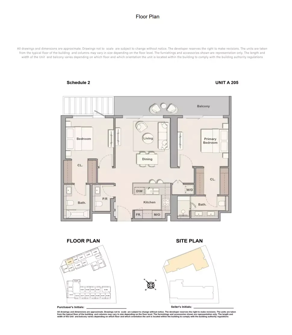 Floor plan for Type A-205
