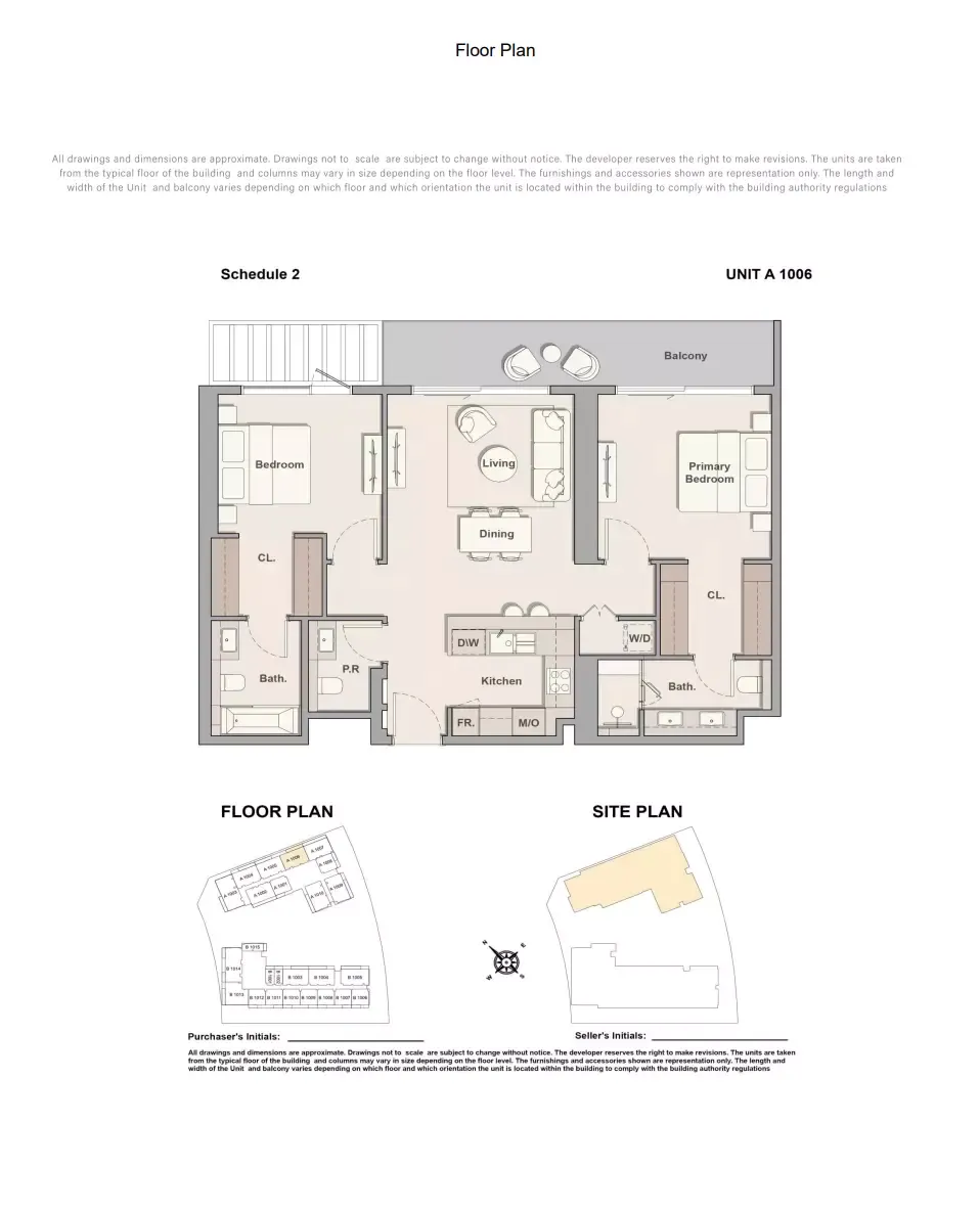Floor plan for Type A-1006
