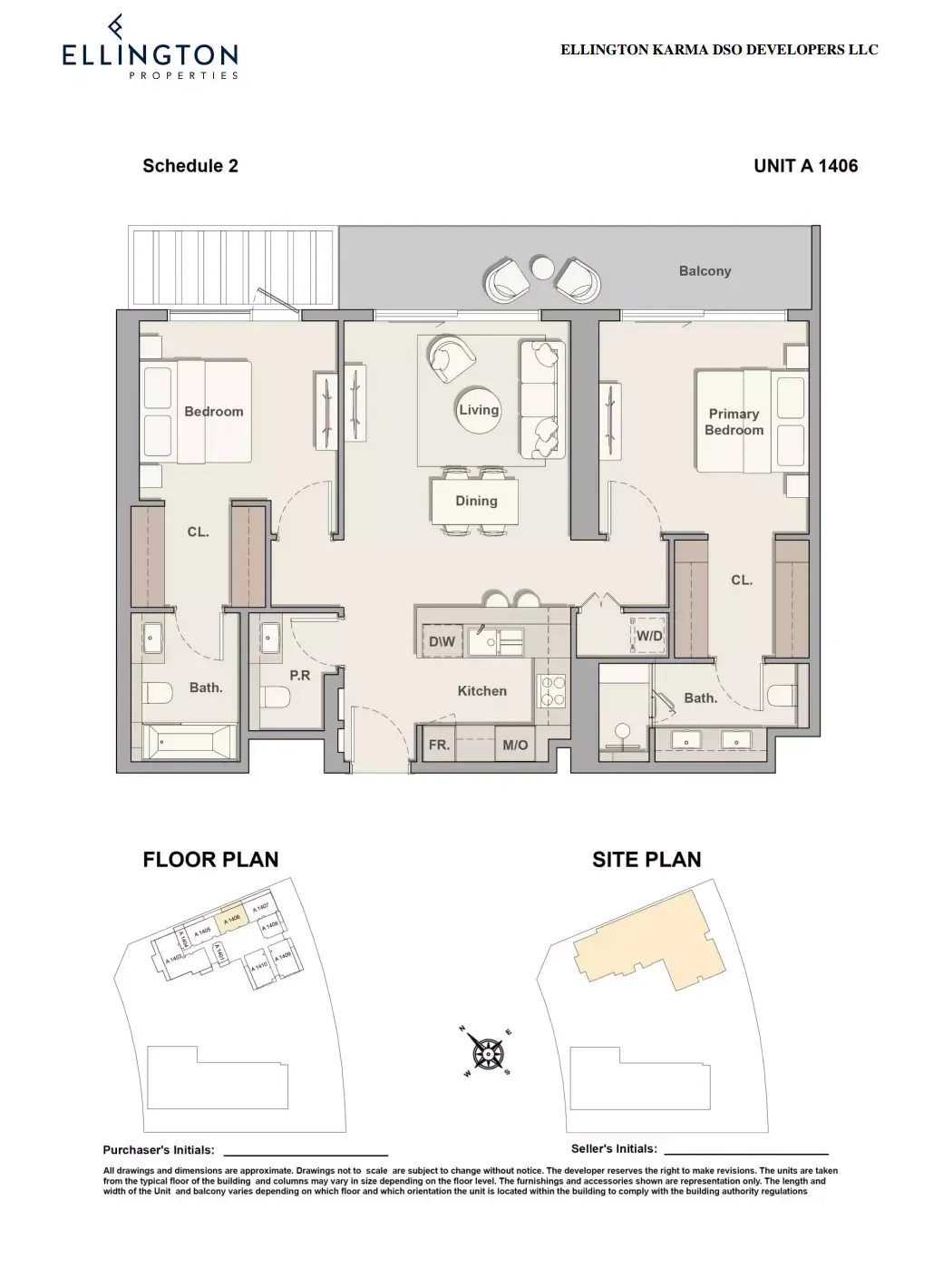 Floor plan for Type A-1406