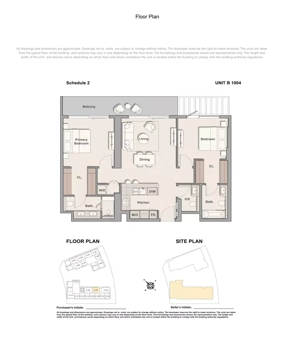 Floor plan for Type B-1004