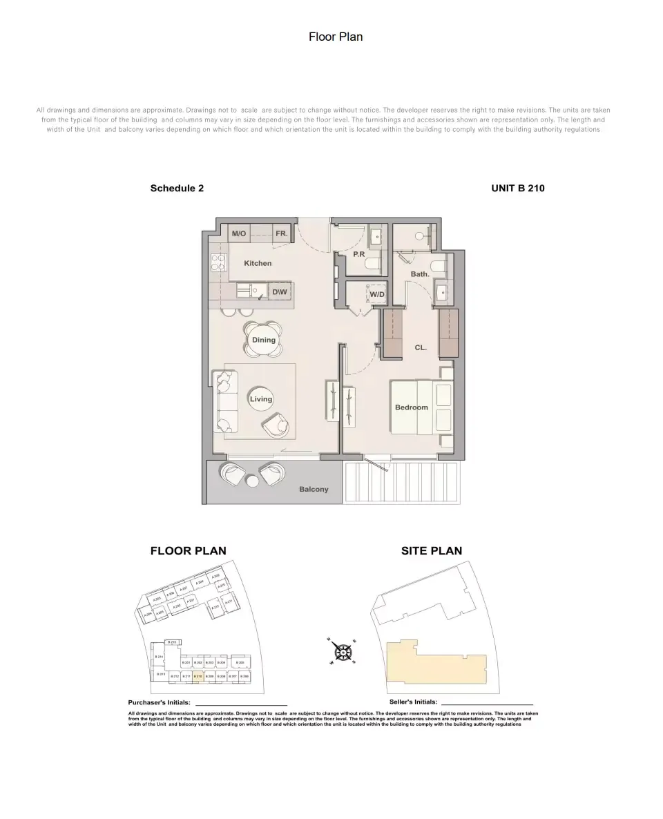 Floor plan for Type B-210