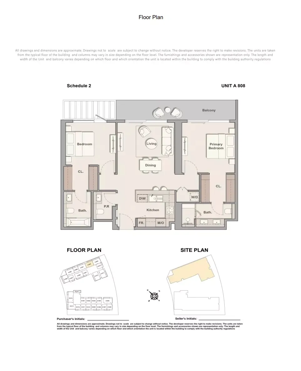 Floor plan for Type A-808