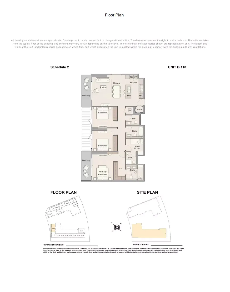 Floor plan for Type B-110