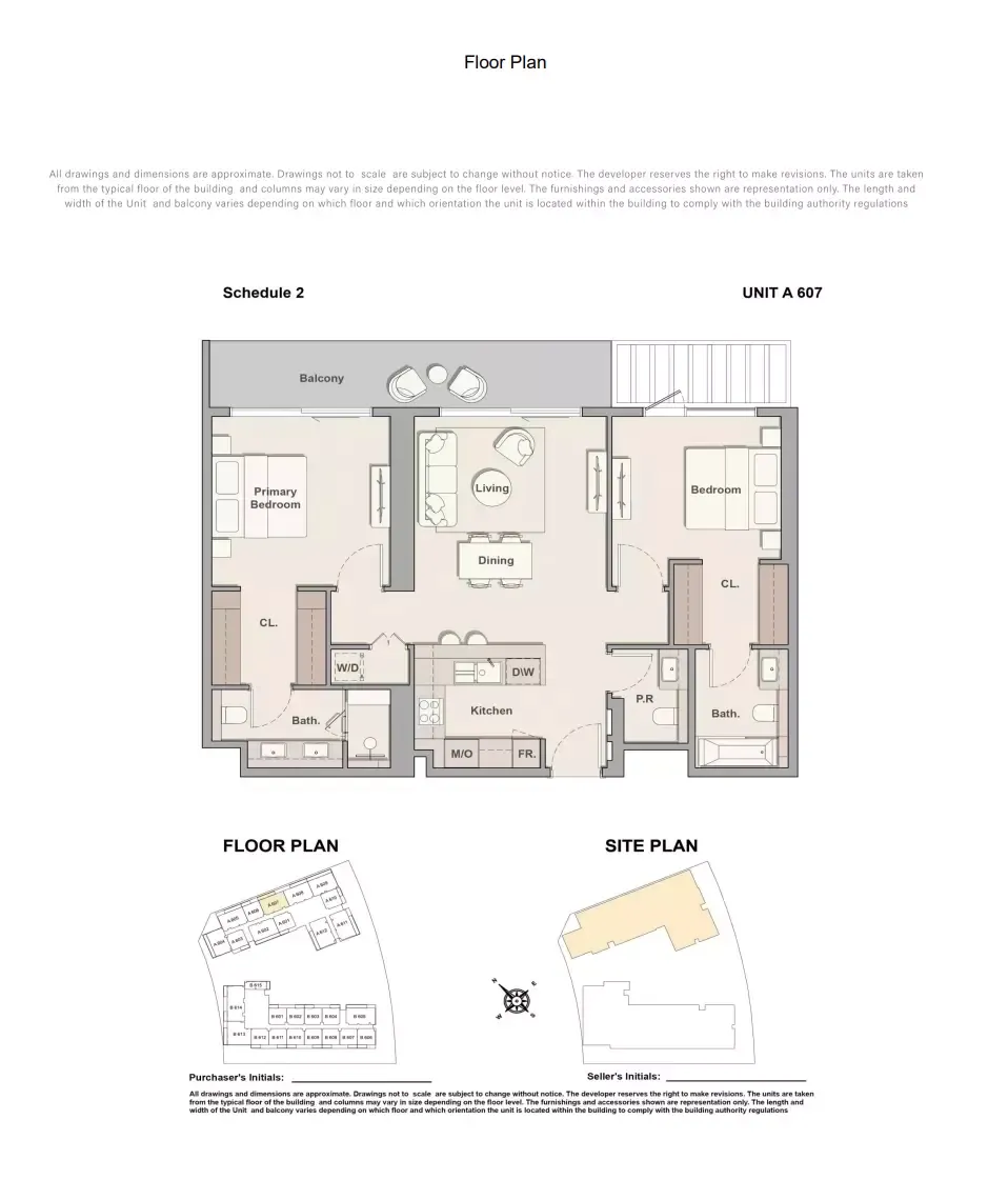 Floor plan for Type A-607