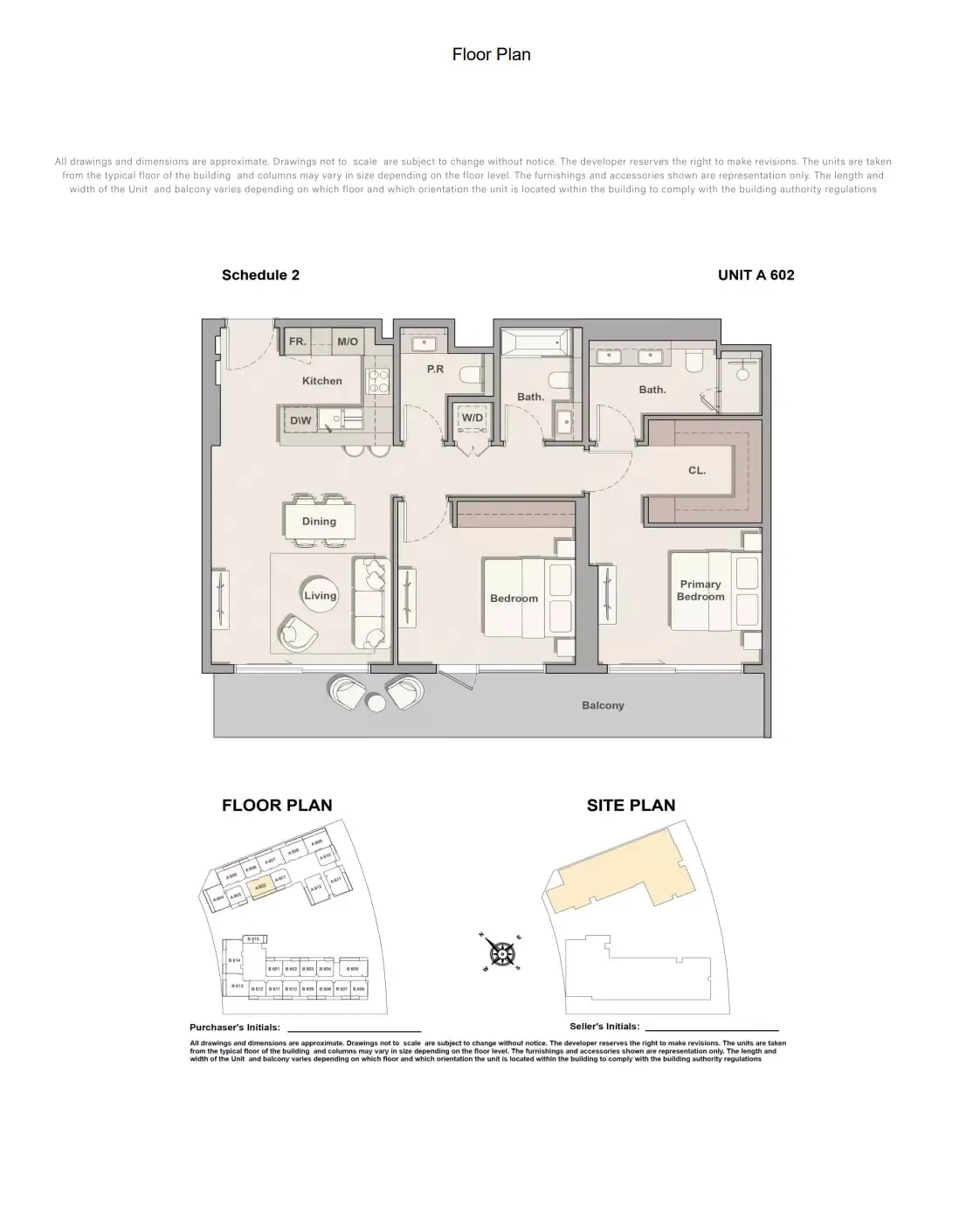 Floor plan for Type A-602