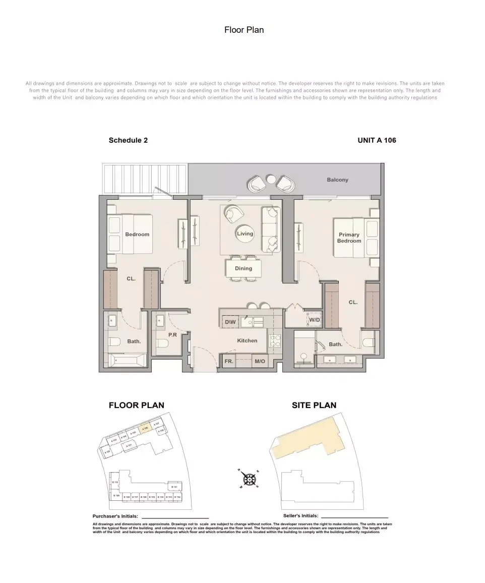Floor plan for Type A-106