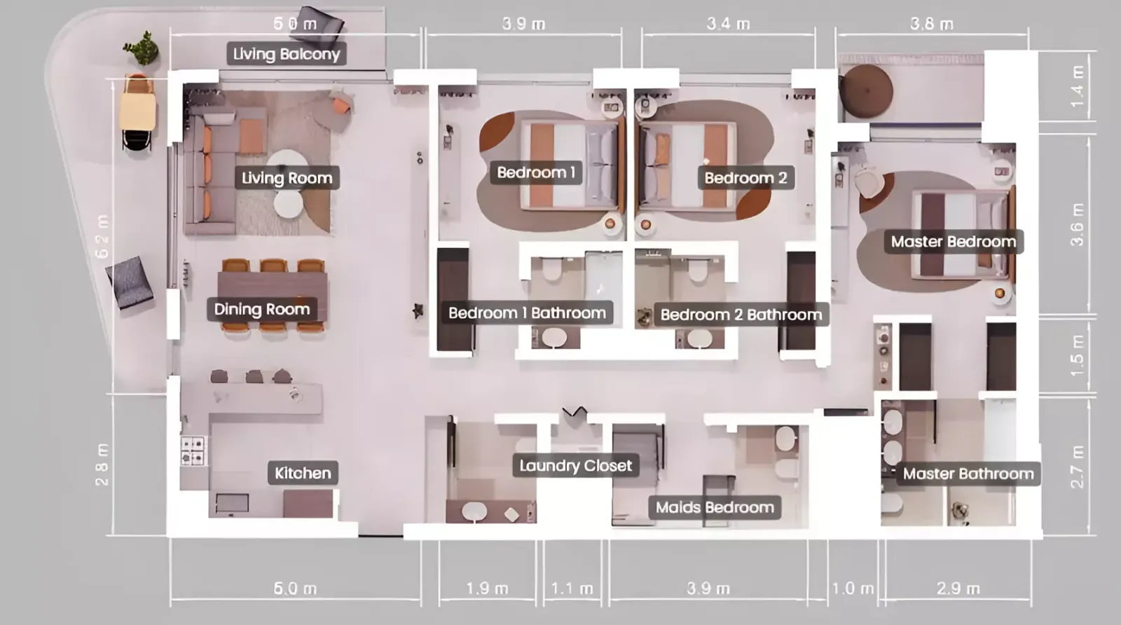 Floor plan for Type A