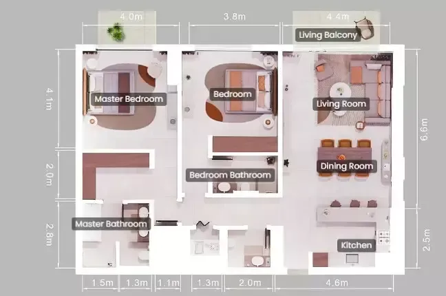 Floor plan for Type A