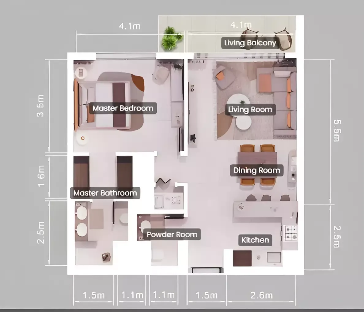 Floor plan for Type A