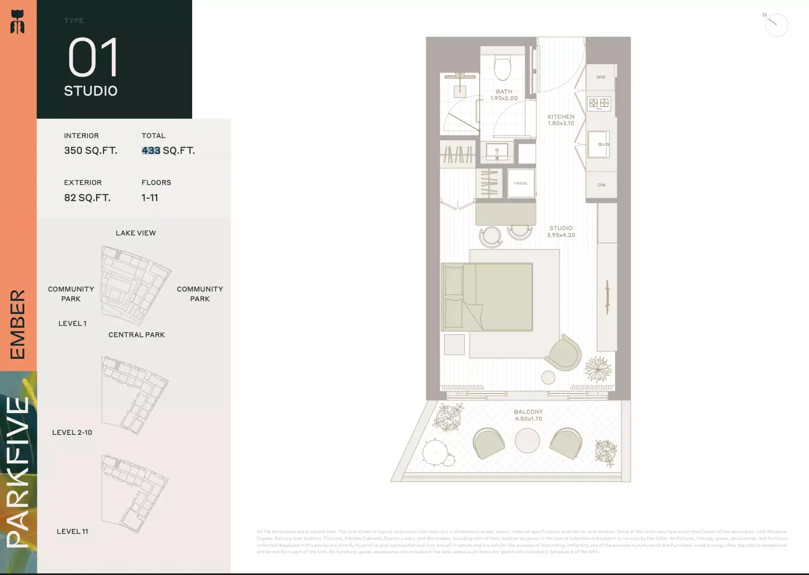 Floor plan for Type 01
