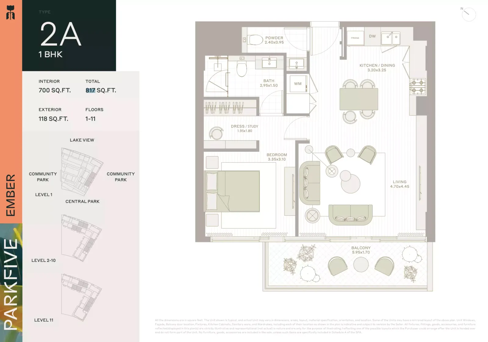 Floor plan for Type 2A