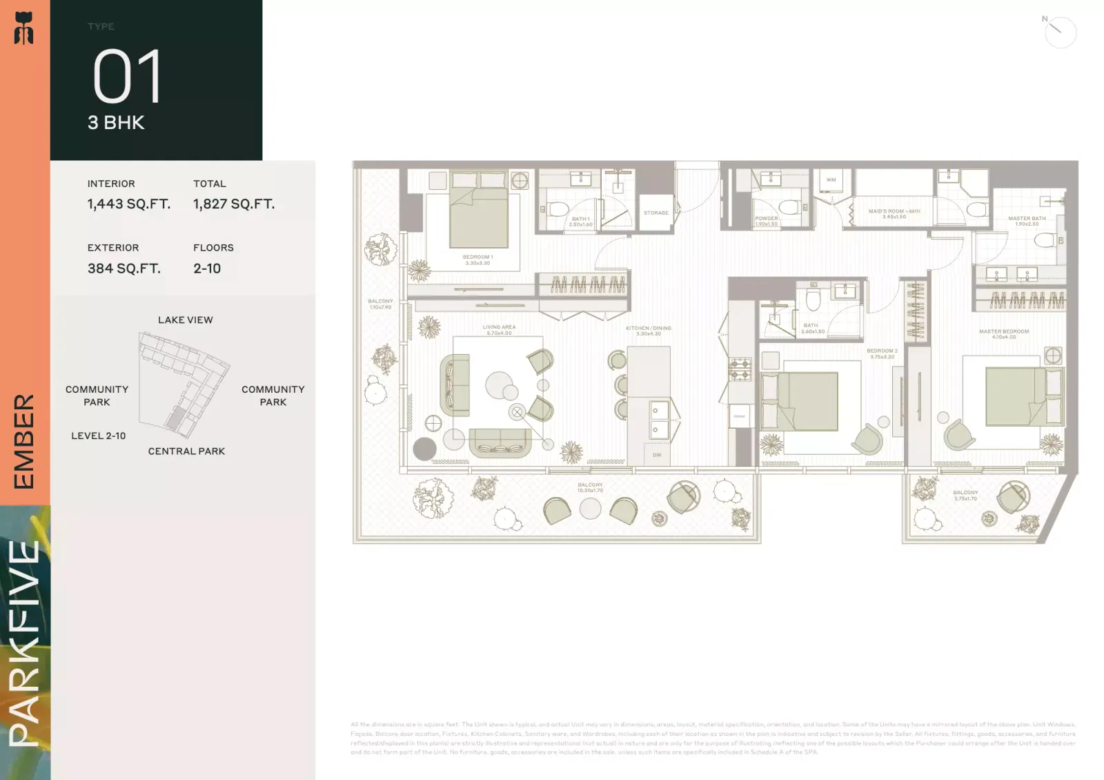 Floor plan for Type 01