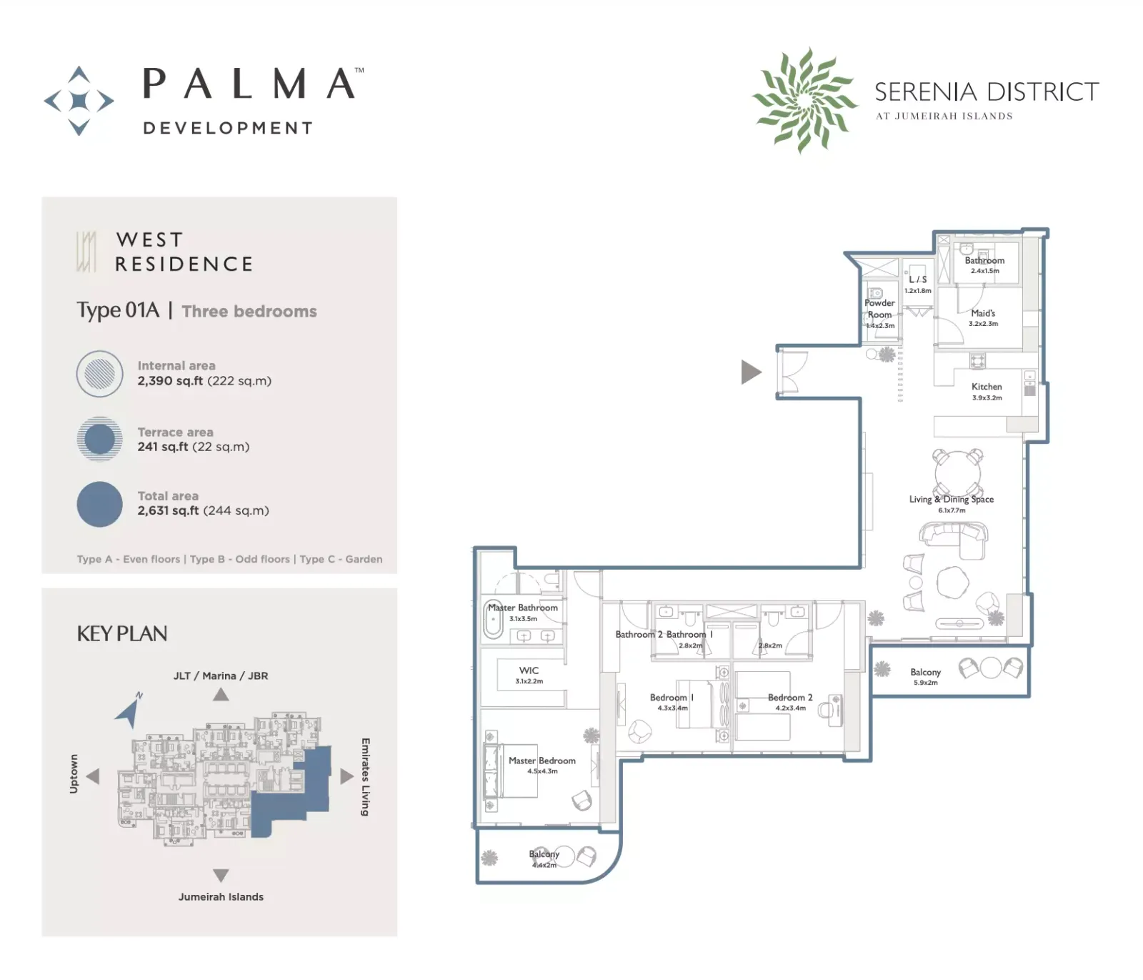 Floor plan for Type 01A
