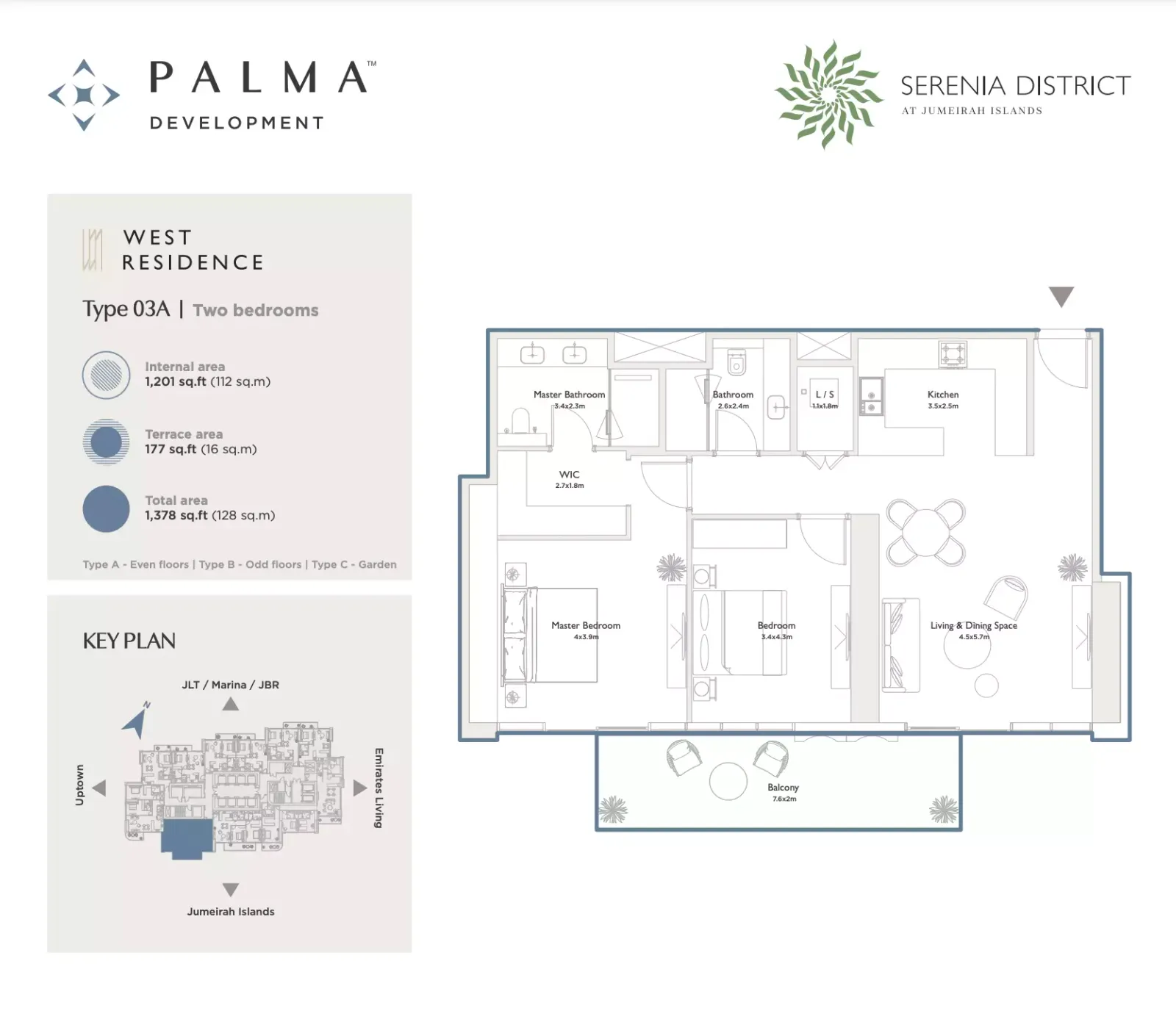 Floor plan for Type 03A