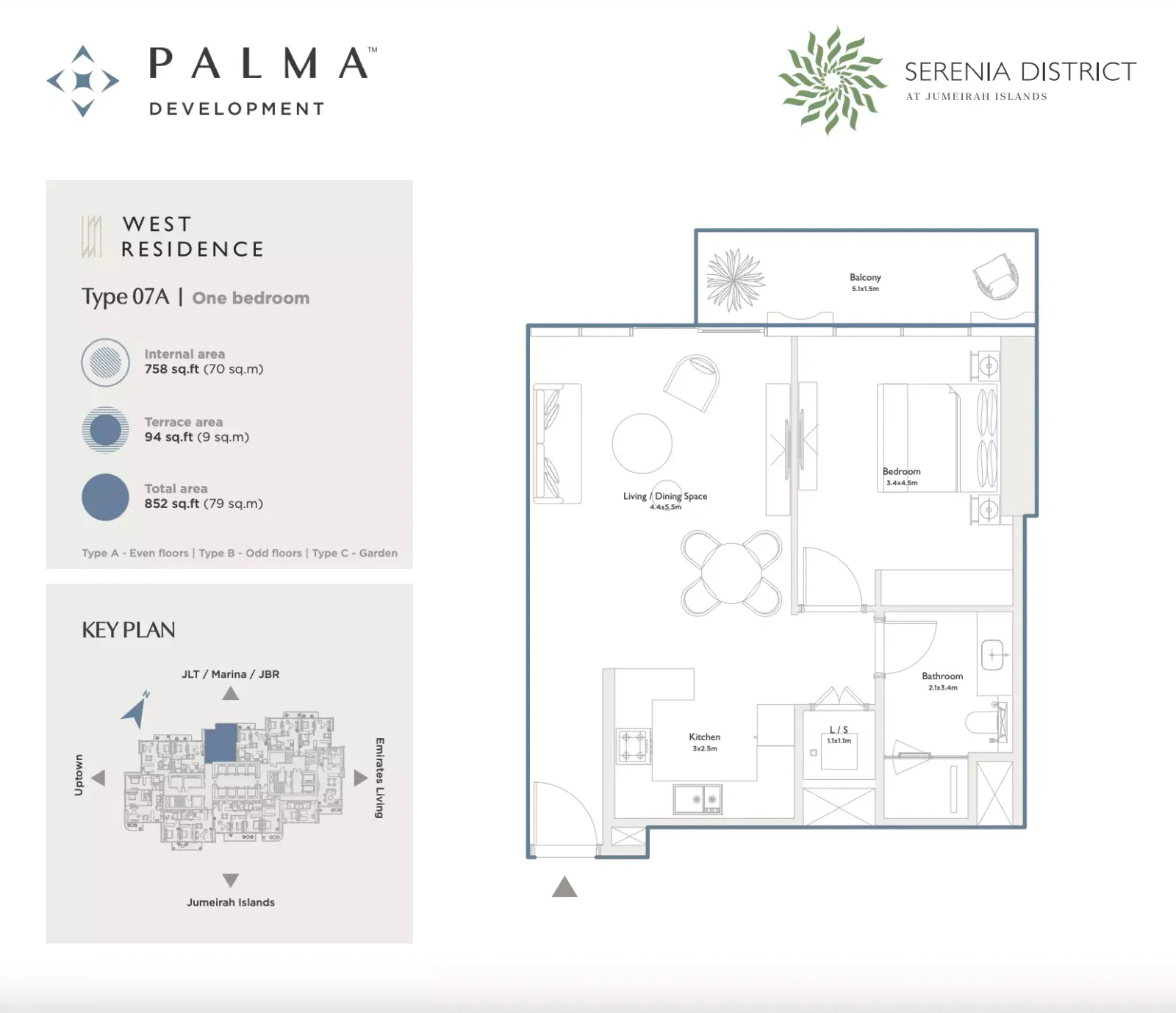 Floor plan for Type 07A