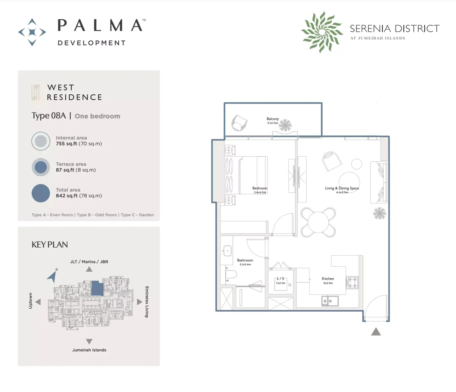 Floor plan for Type 08A