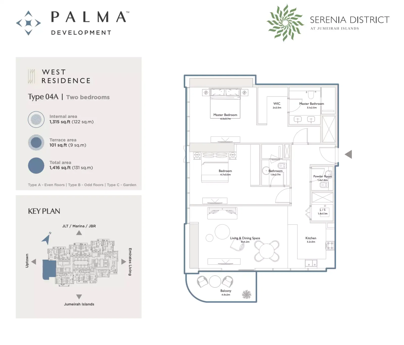 Floor plan for Type 04A