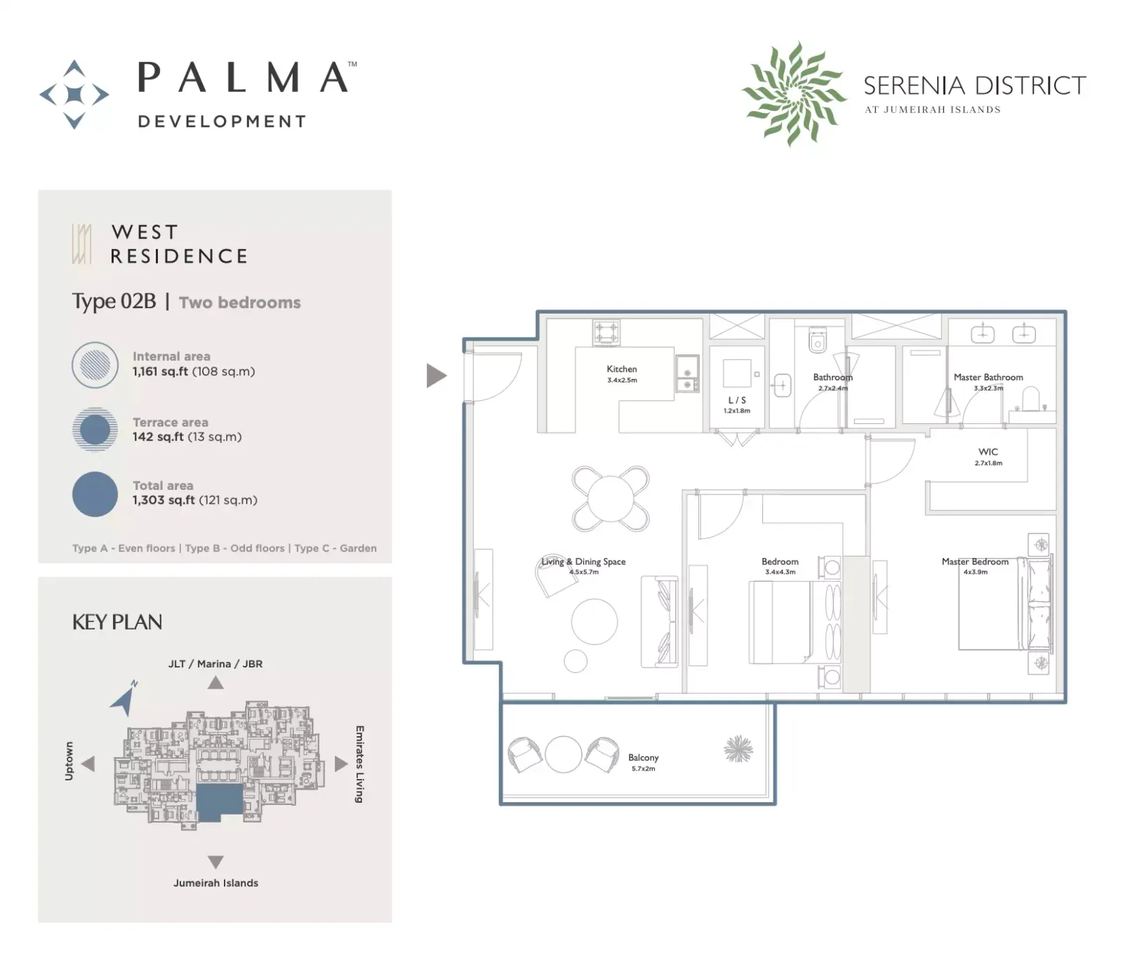 Floor plan for Type 02B