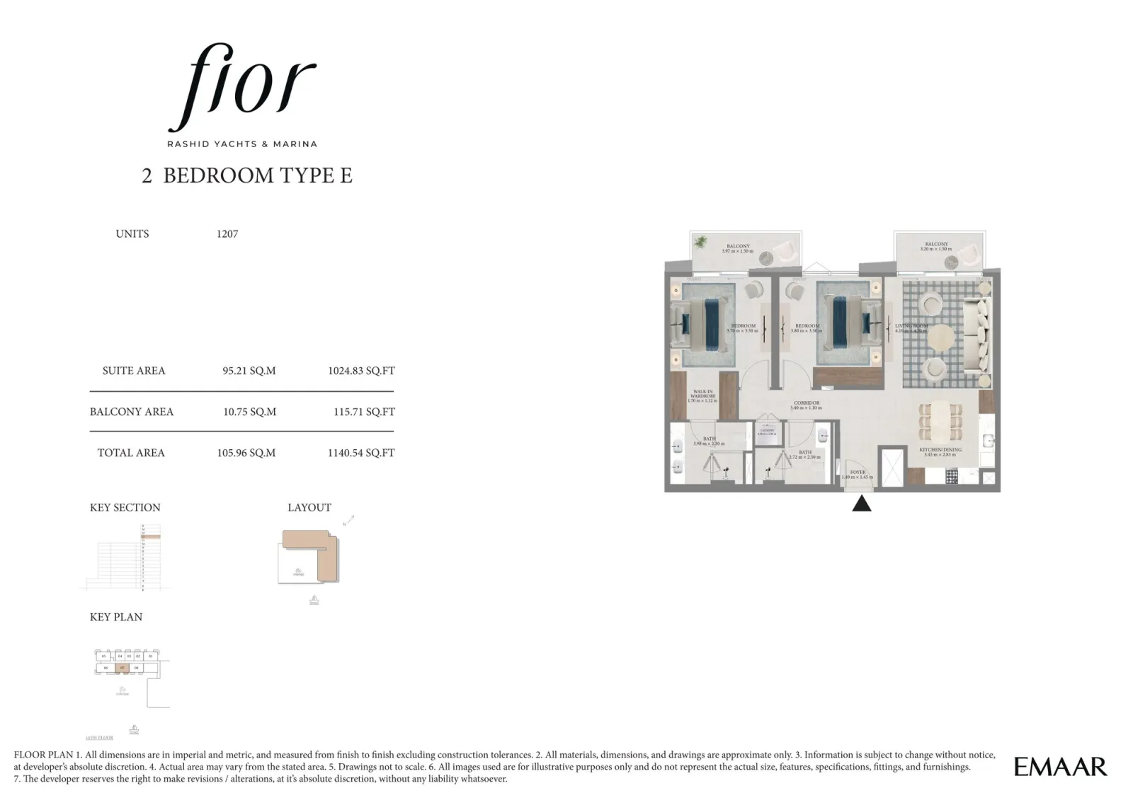 Floor plan for Type E
