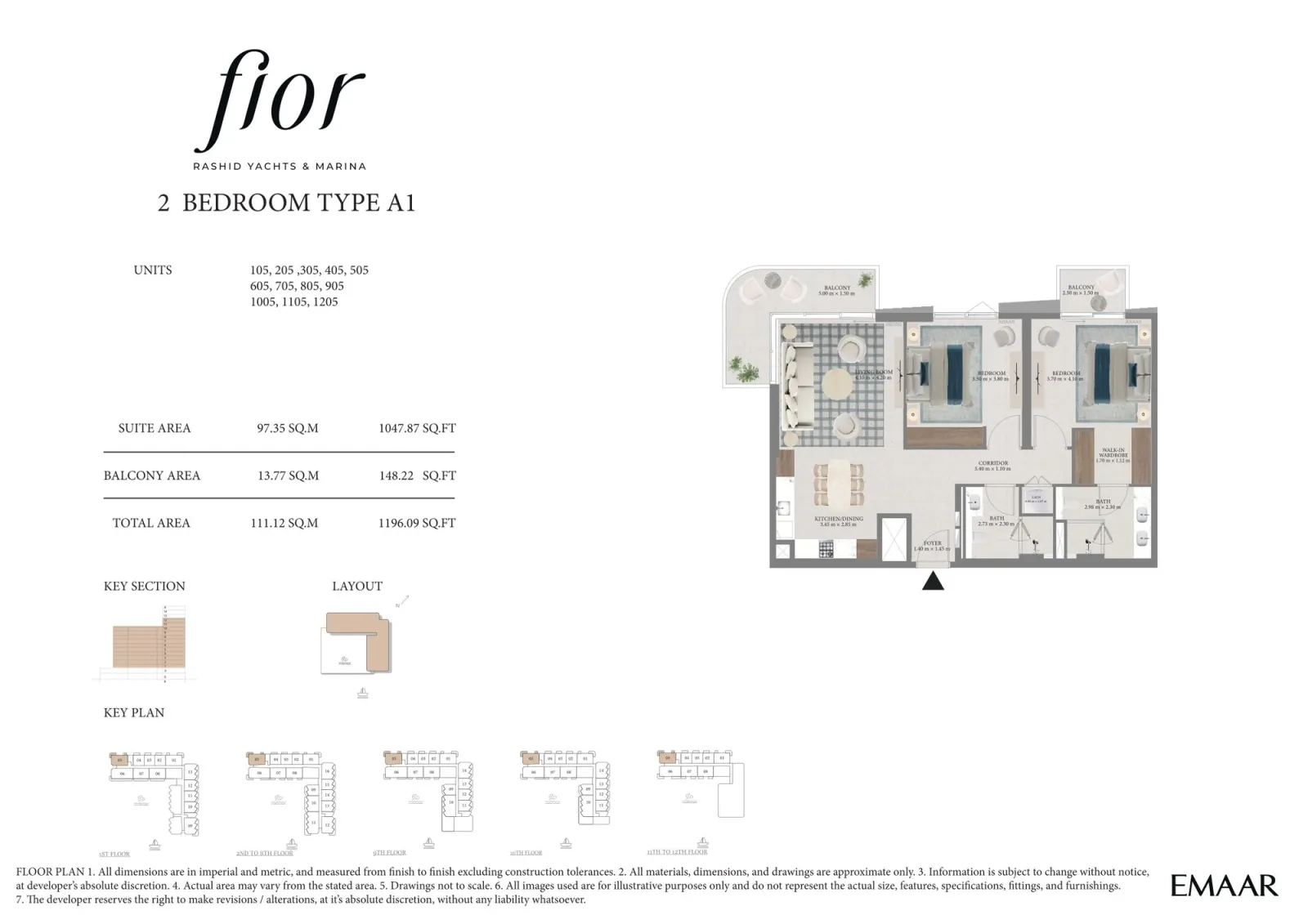 Floor plan for Type A1