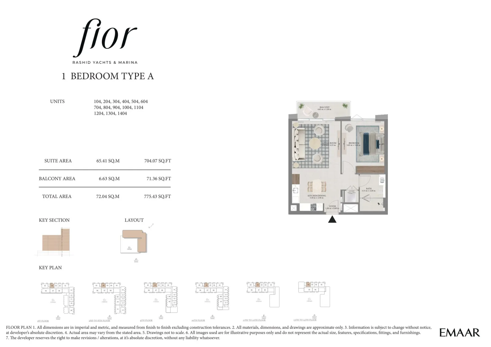 Floor plan for Type A