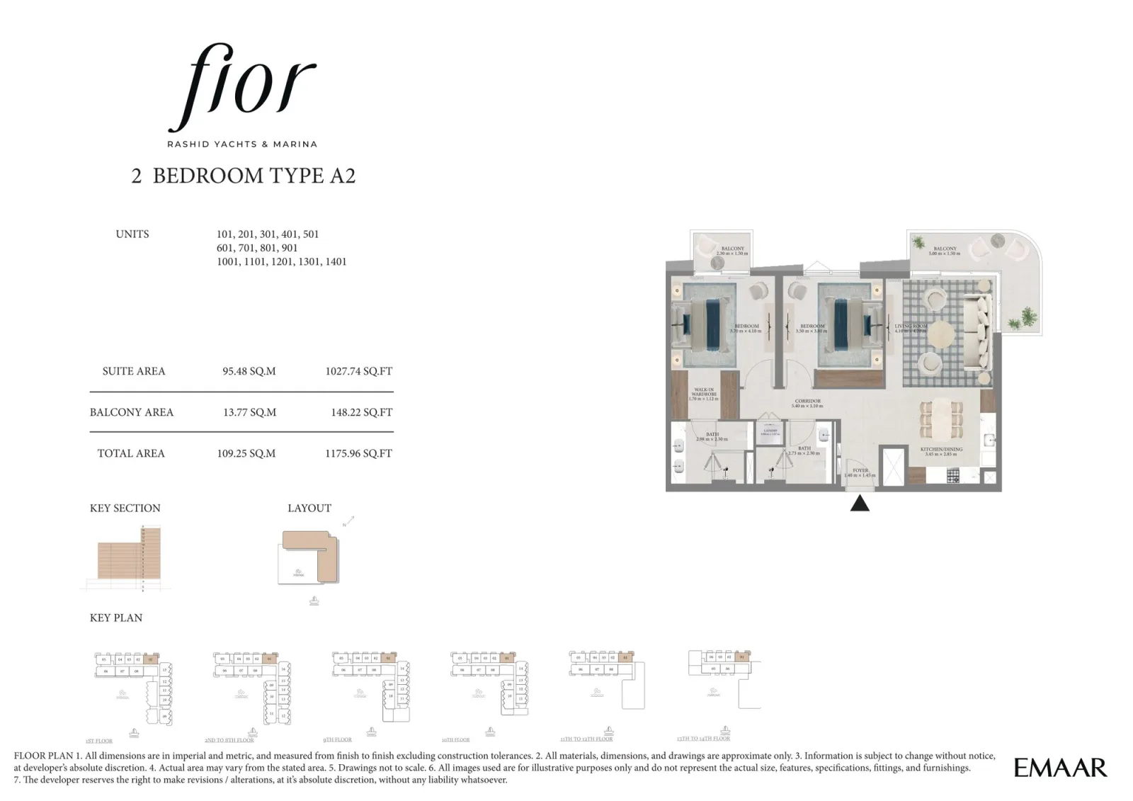 Floor plan for Type A2