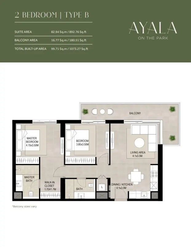 Floor plan for Type B