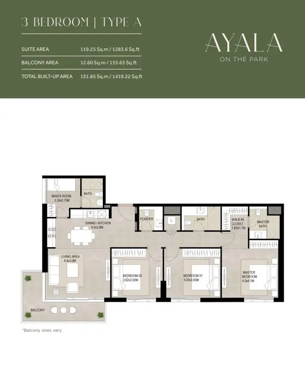 Floor plan for Type A