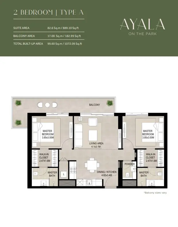 Floor plan for Type A