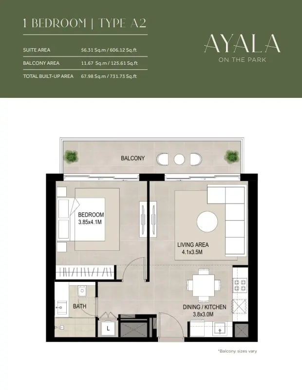 Floor plan for Type A2