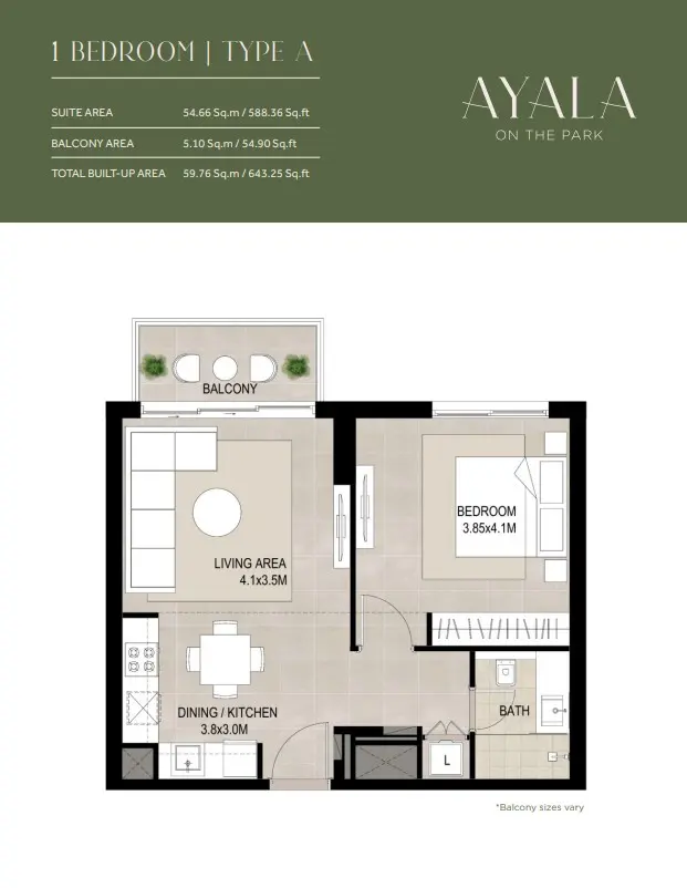 Floor plan for Type A
