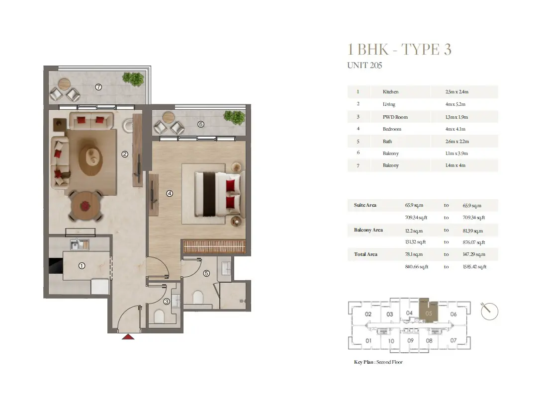 Floor plan for Type 3