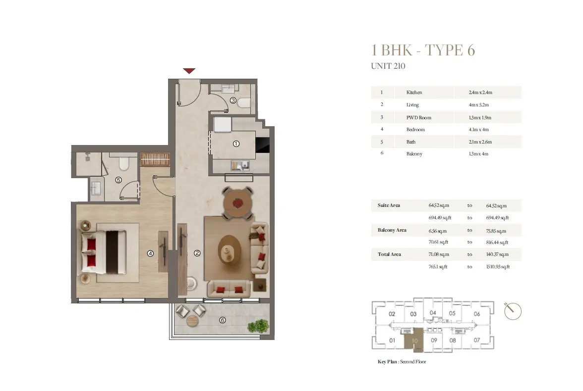 Floor plan for Type 6