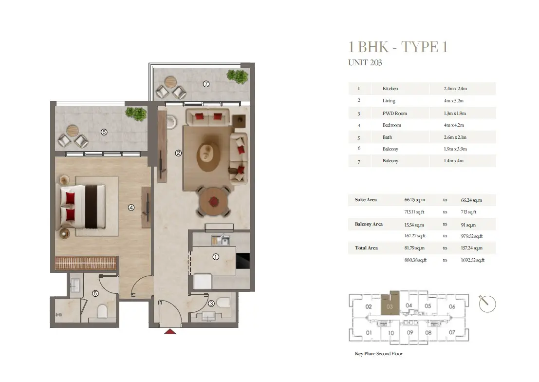 Floor plan for Type 1