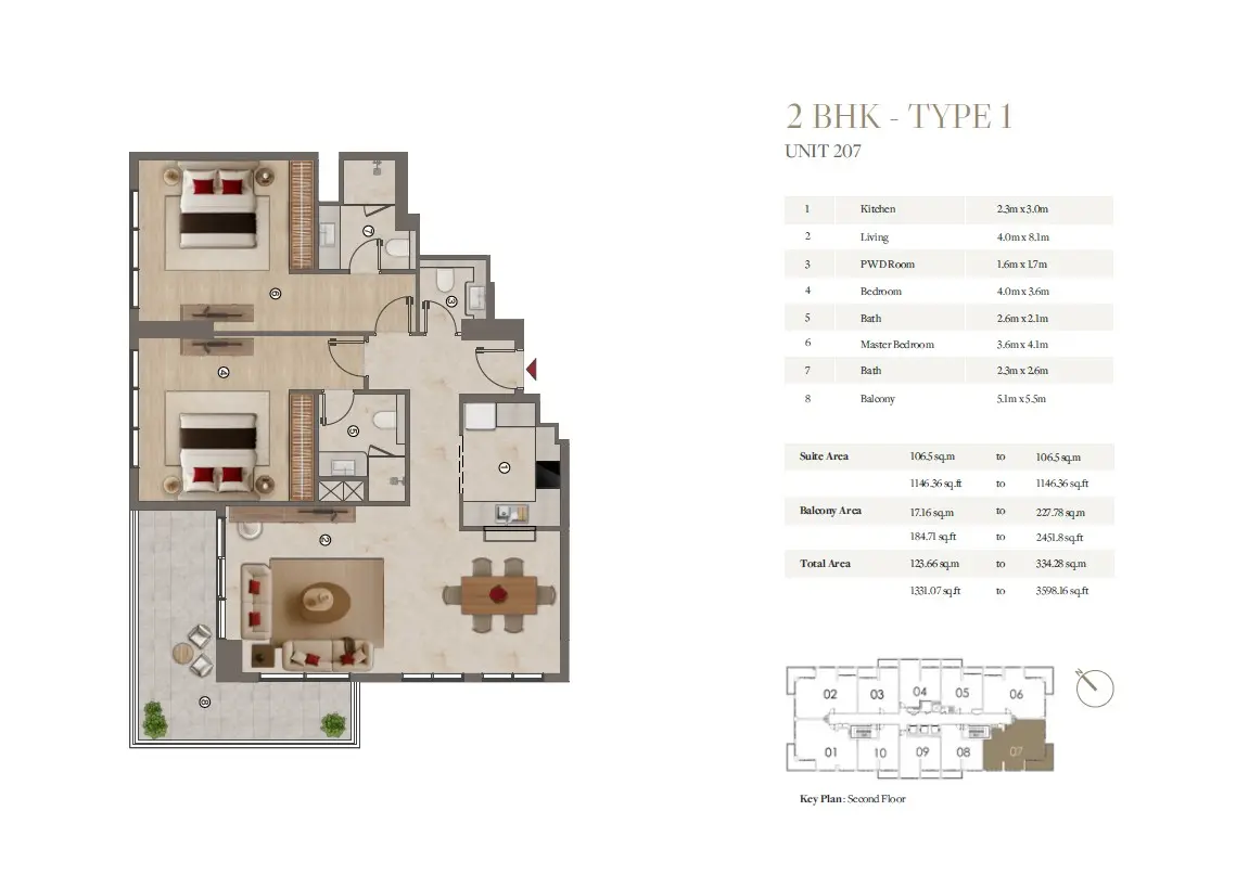 Floor plan for Type 1