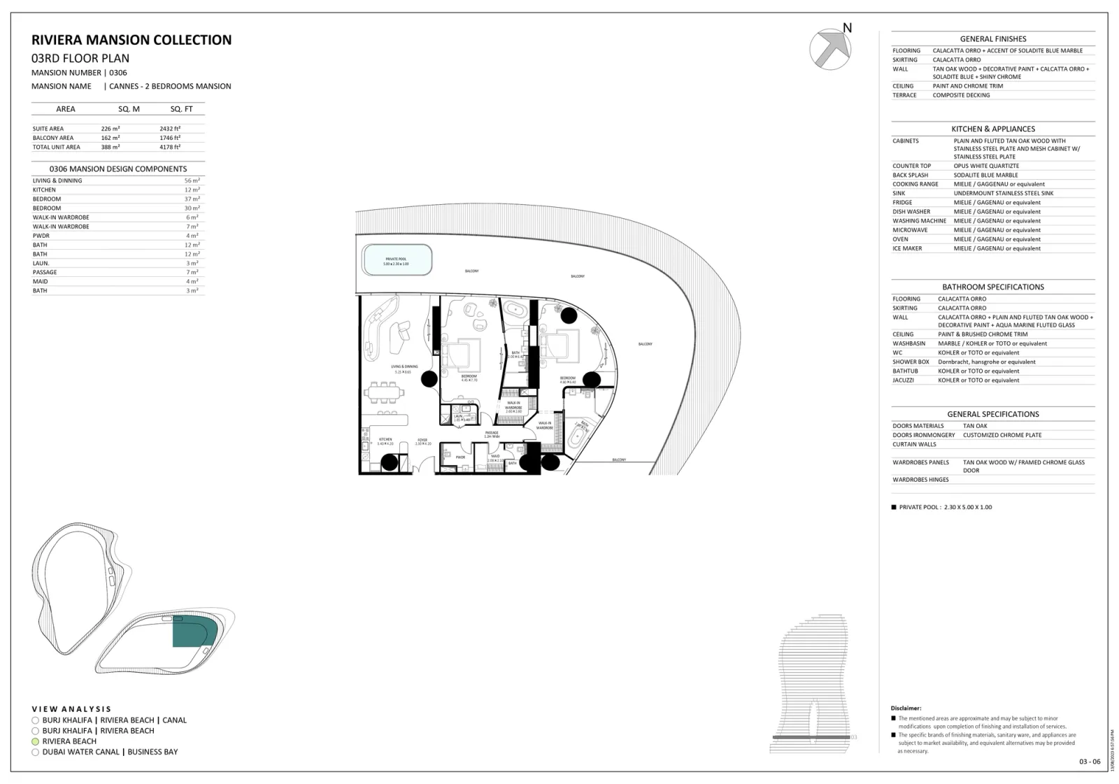 Floor plan for Unit 0306