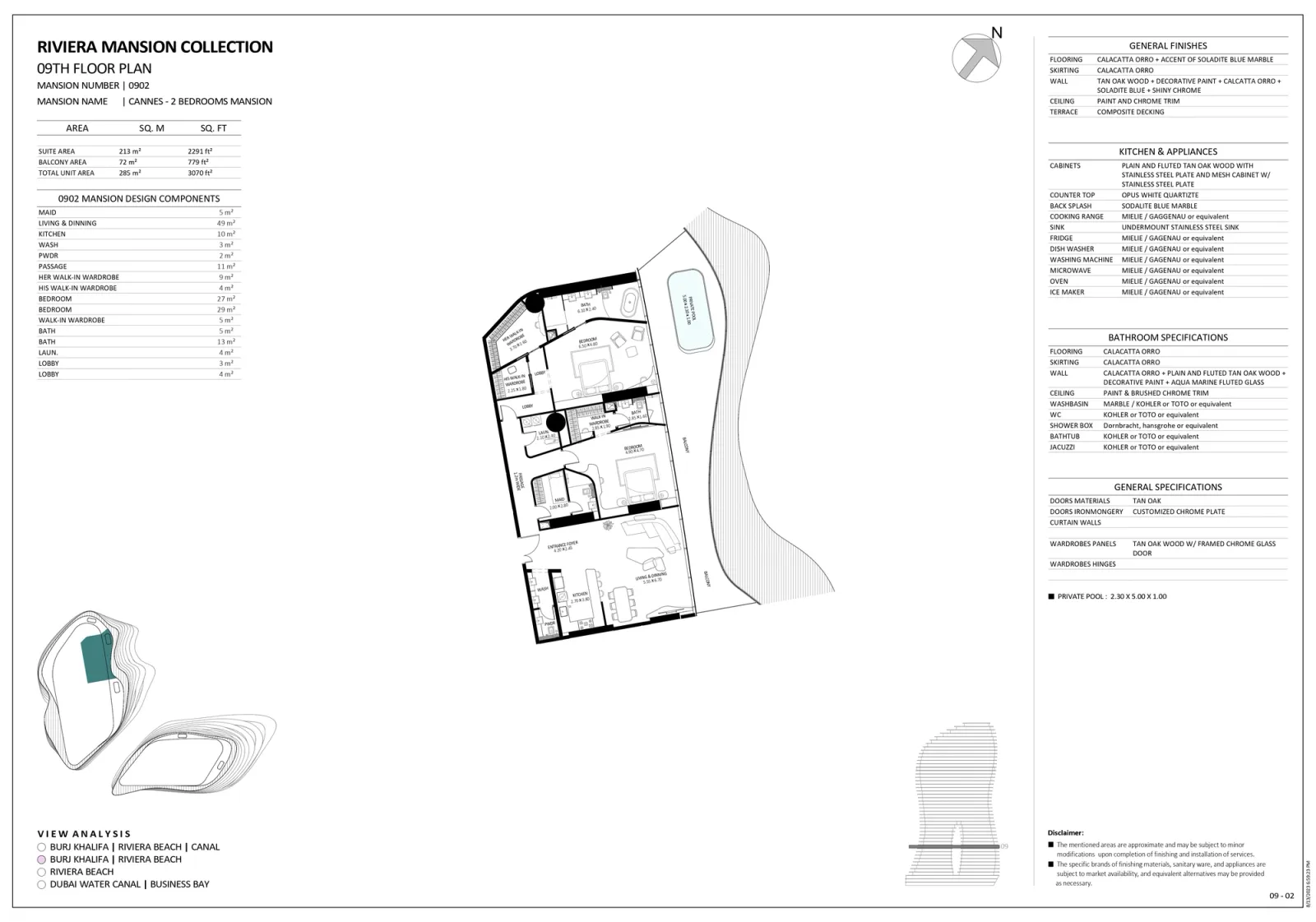 Floor plan for Unit 0902