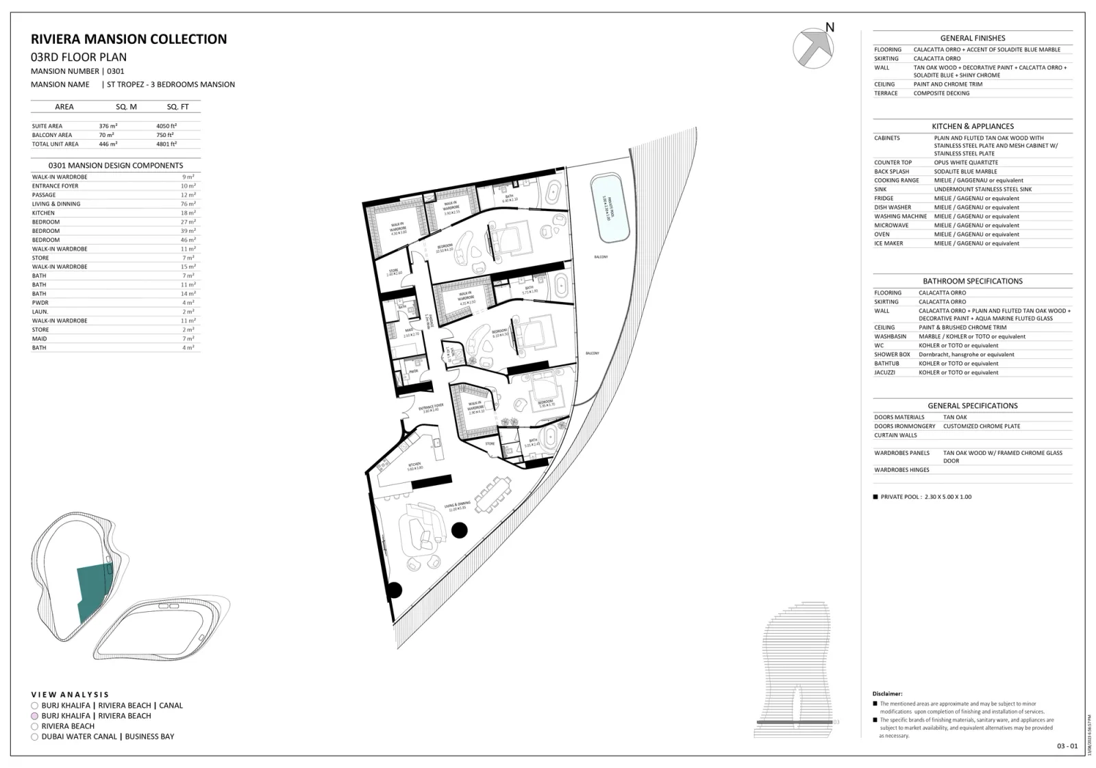 Floor plan for Unit 0301
