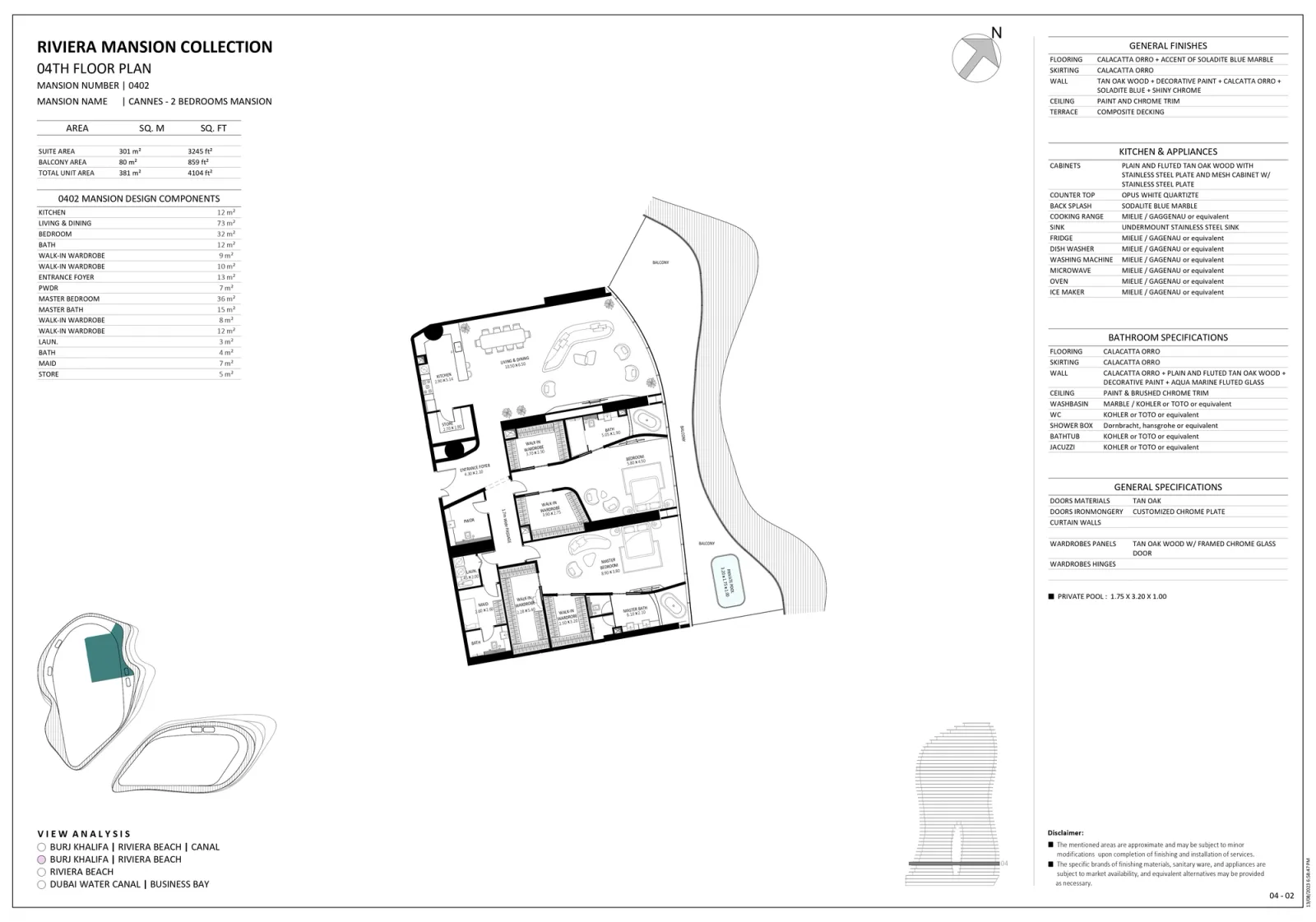 Floor plan for Unit 0402