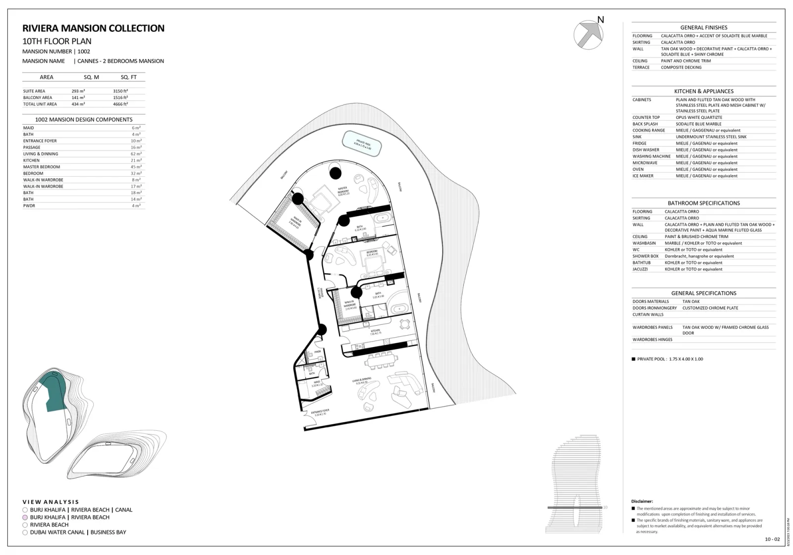 Floor plan for Unit 1002