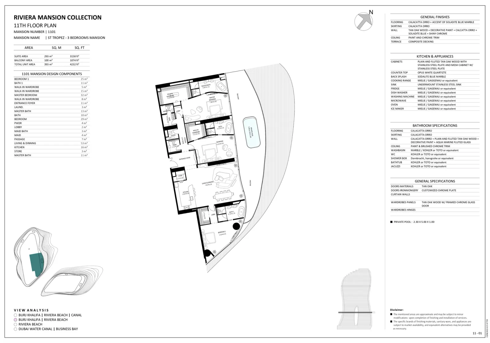 Floor plan for Unit 1101