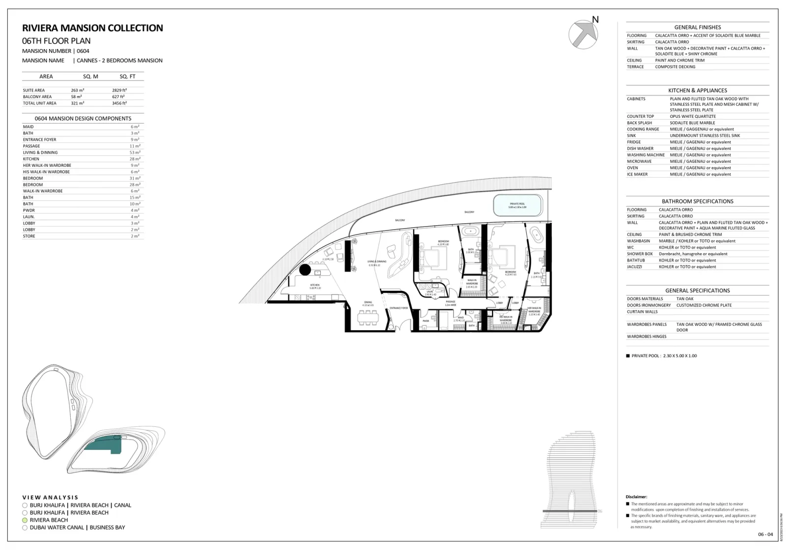 Floor plan for Unit 0604