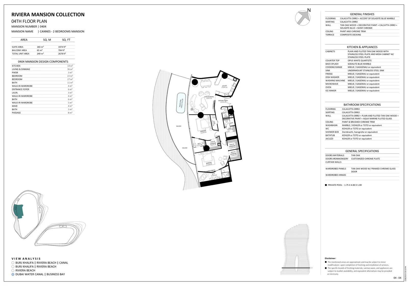 Floor plan for Unit 0404