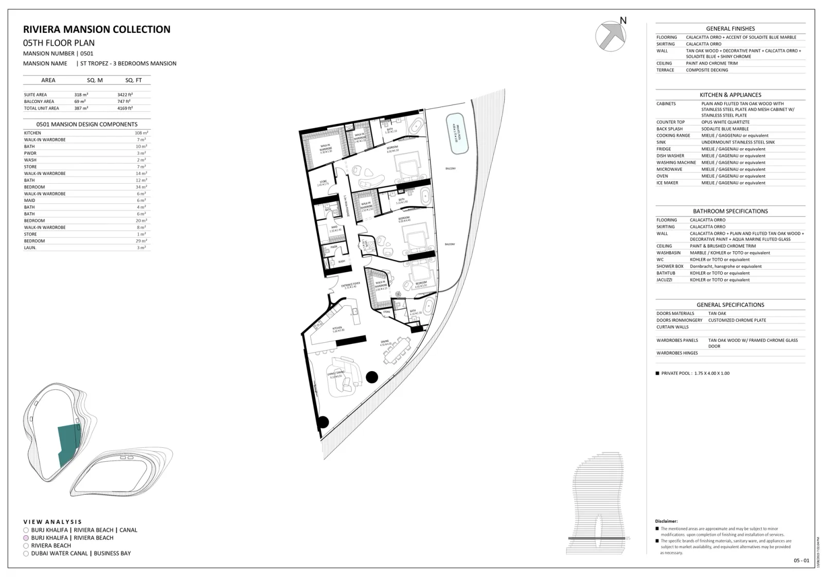Floor plan for Unit 0501