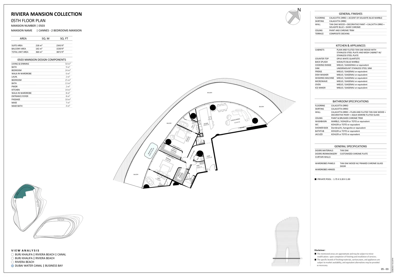 Floor plan for Unit 0503
