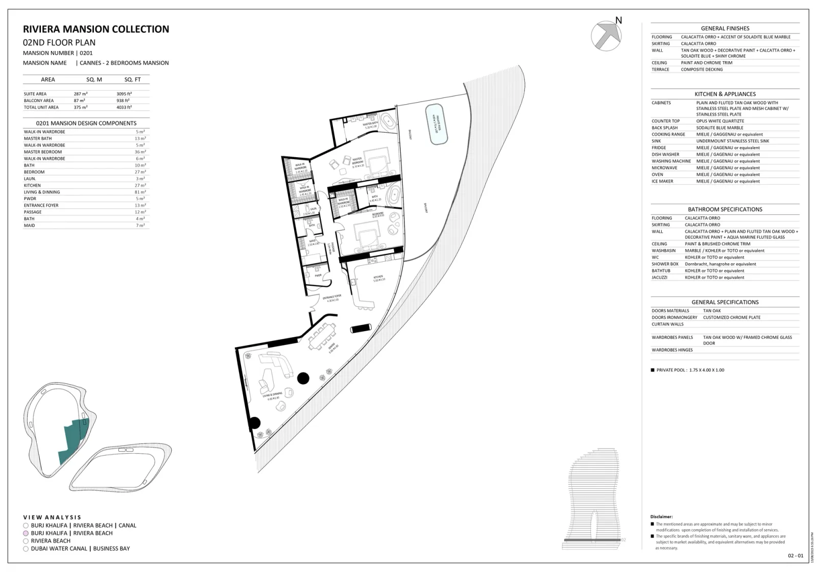 Floor plan for Unit 0201