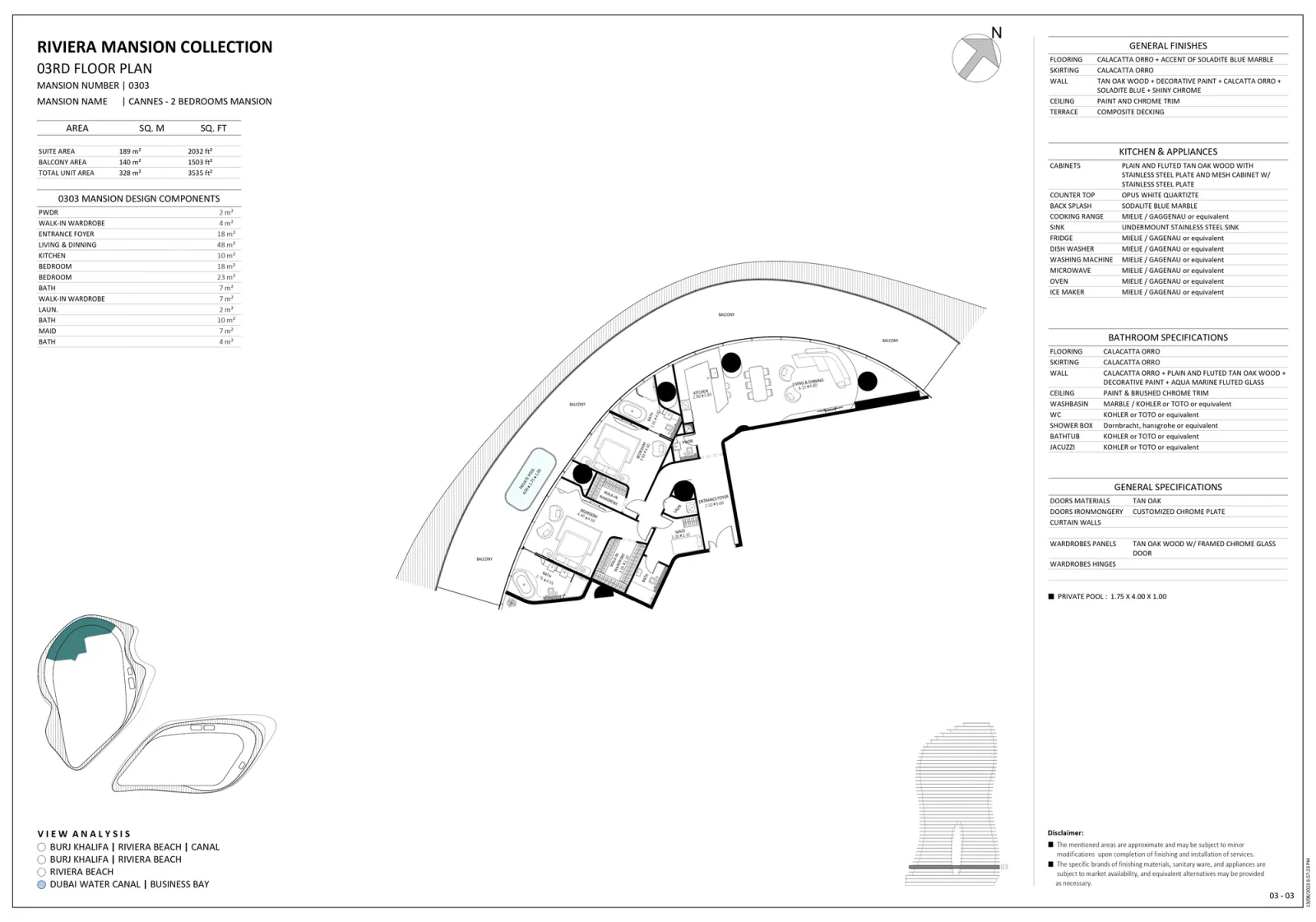 Floor plan for Unit 0303